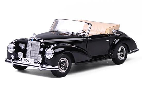 1955 Mercedes Benz 300S 1:18 Scale Diecast Car Model Black