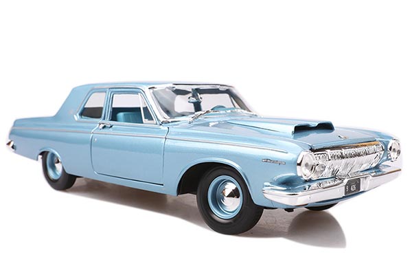 1963 Dodge 330 1:18 Scale Diecast Car Model Blue