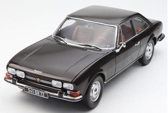 Peugeot 504 Coupe 1:18 Scale Diecast Car Model Brown