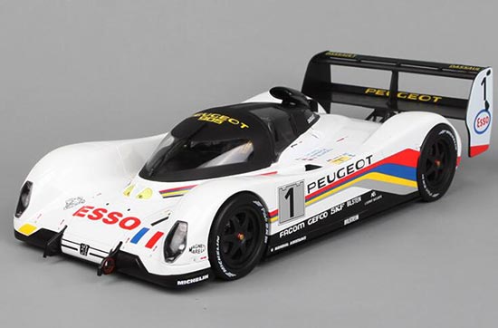 1992 Peugeot 905 1:18 Scale Diecast Racing Car Model White