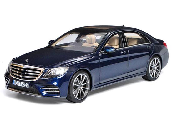 2018 Mercedes Benz S-Class S450L 1:18 Diecast Car Model Blue