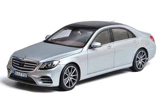 2018 Mercedes Benz S-Class S450L 1:18 Diecast Car Model Silver