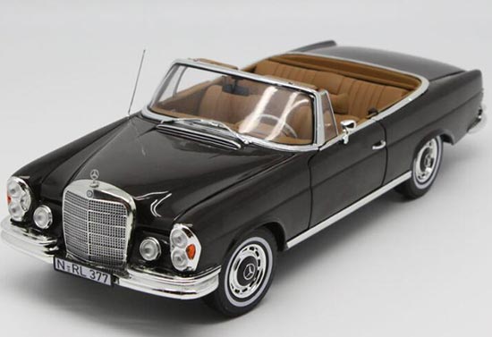 1969 Mercedes Benz 280 SE Cabriolet1:18 Diecast Car Model Black