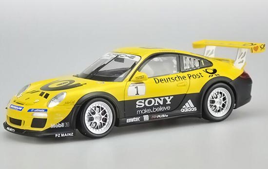 Porsche 911 GT3 Cup 1:18 Scale Diecast Car Model Yellow