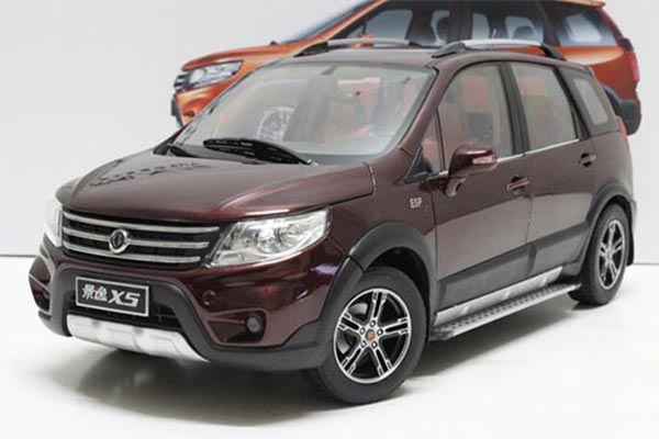 2013 Dongfeng Joyear X5 1:18 Scale Diecast SUV Model Wine Red