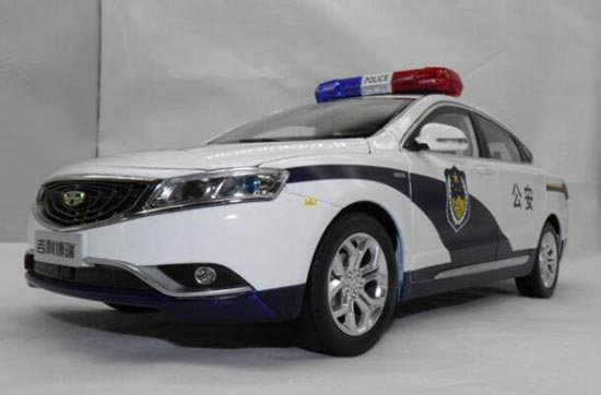 2015 Geely Borui GE 1:18 Scale Diecast Police Car Model White