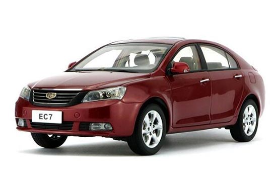Geely EC7 1:18 Scale Diecast Car Model Red