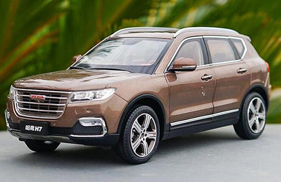 2017 Haval H7 1:18 Scale Diecast SUV Model Brown