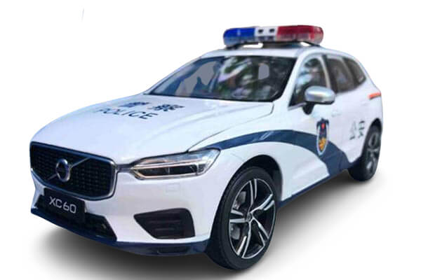 2018 Volvo XC60 1:18 Scale Police Diecast SUV Model White