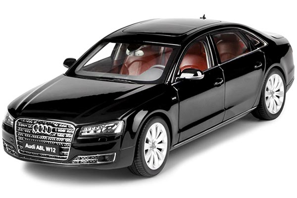 2014 Audi A8L W12 Black 1:18 Scale Diecast Car Model