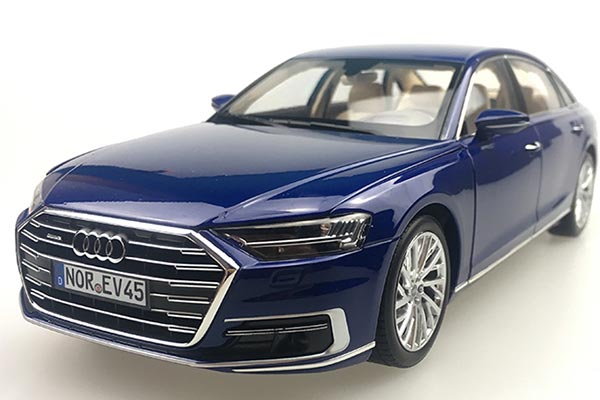 2018 Audi A8L Blue 1:18 Scale Diecast Car Model