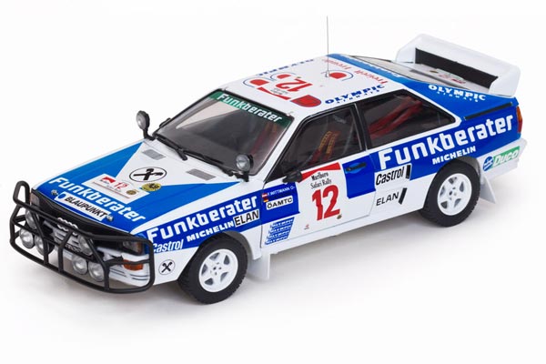 1984 Audi Quattro A2 Blue 1:18 NO.12 Diecast Racing Car Model