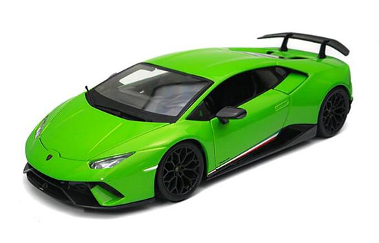 Lamborghini Huracan Performante Diecast Car Model 1:18 Green