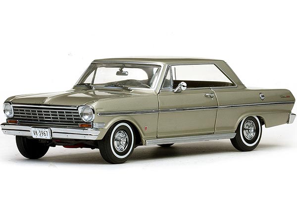 1963 Chevrolet Nova 1:18 Scale Diecast Car Model Golden