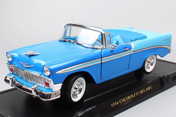 1956 Chevrolet Bel Air 1:18 Scale Diecast Car Model Blue