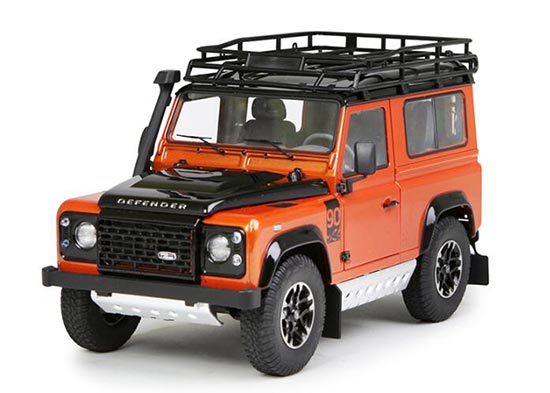 Land Rover Defender 90 SUV 1:18 Scale Diecast Model Orange
