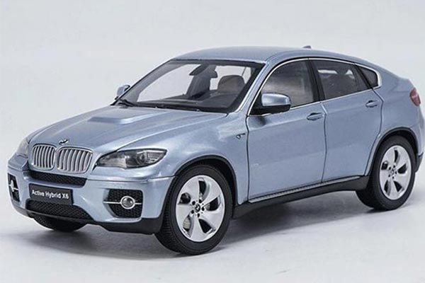 BMW X6 Active Hybrid Diecast SUV Model 1:18 Scale Blue