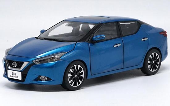 2016 Nissan Lannia 1:18 Scale Diecast Car Model Blue