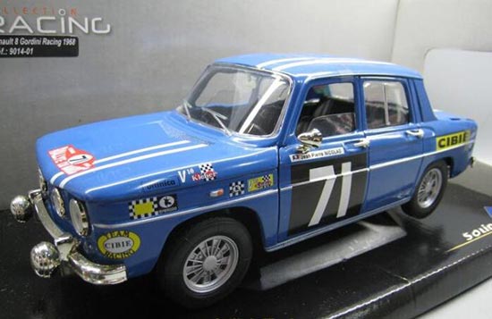 Renault 8 Gordini Racing Car NO.71 Diecast Model 1:18 Blue