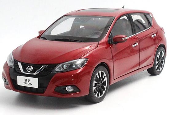 2016 Nissan Tiida 1:18 Scale Diecast Car Model Red