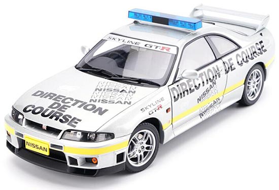 1997 Nissan Skyline GT-R R33 Diecast Car Model 1:18 Silver