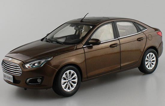 2015 Ford Escort Diecast Car Model 1:18 Scale Brown