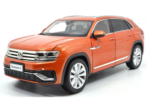 2019 Volkswagen Teramont X Diecast SUV Model 1:18 Orange
