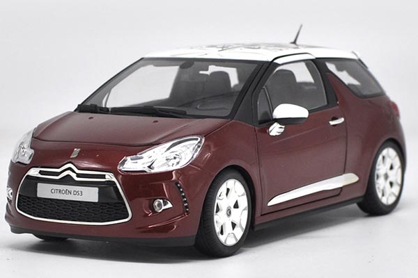 2012 DS3 Diecast Car Model 1:18 Scale Wine Red