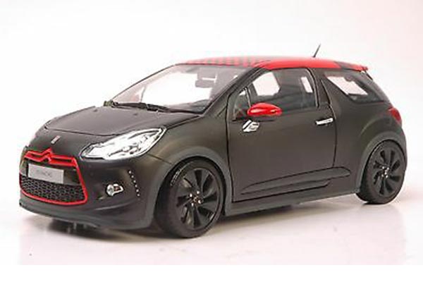 2012 DS3 Racing Diecast Car Model Red Car Roof 1:18 Scale Black