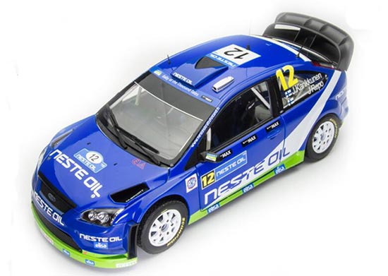 Ford Focus RS Diecast Racing Car Model 1:18 Scale Blue