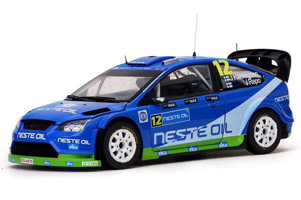 Ford Focus RS Diecast Racing Car Model 1:18 Scale Blue