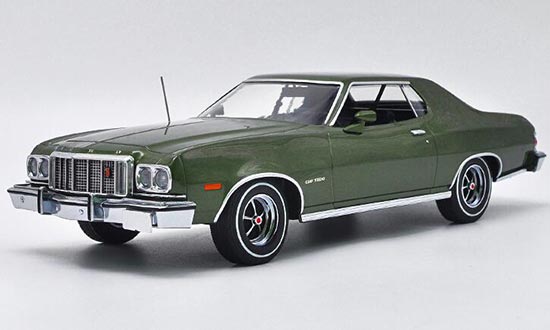 1976 Ford Gran Torino Diecast Car Model 1:18 Scale Green