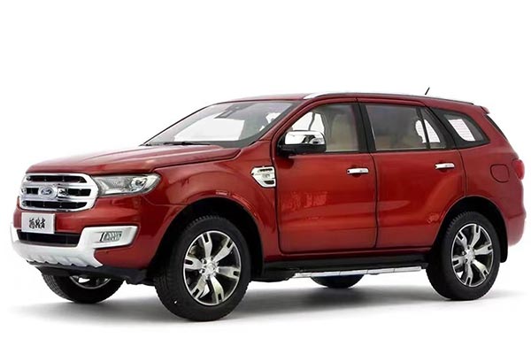 2016 Ford Everest SUV Diecast Model 1:18 Scale Red