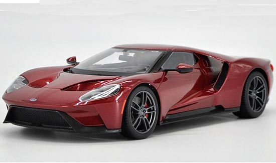 2017 Ford GT Diecast Car Model 1:18 Scale Wine Red