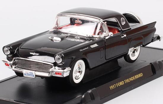 1957 Ford Thunderbird Diecast Car Model 1:18 Scale Black