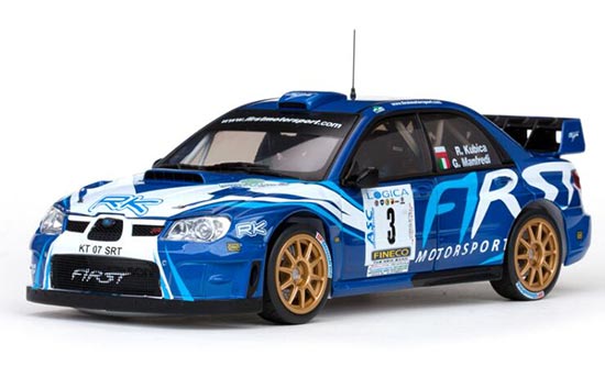 2012 Subaru Impreza Diecast WRC Car Model 1:18 Scale Blue