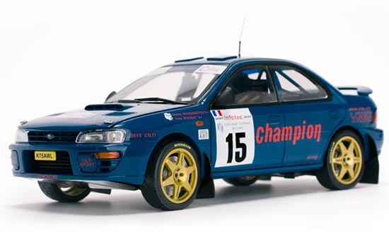 1997 Subaru Impreza Diecast WRC Car Model 1:18 Scale Blue