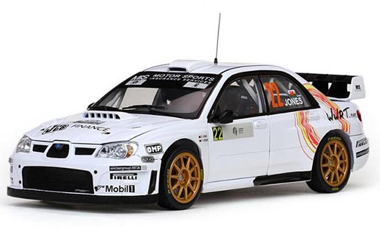 2007 Subaru Impreza Diecast WRC Car Model 1:18 Scale White