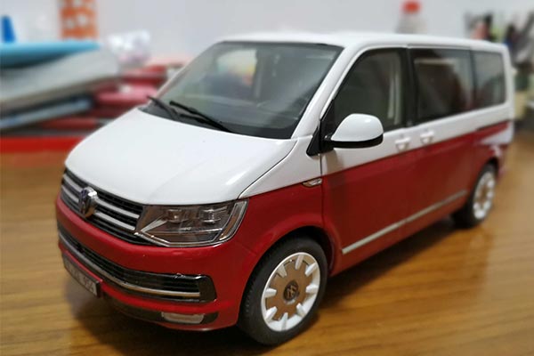 2016 Volkswagen Multivan MPV Diecast Model 1:18 White-Red