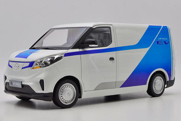 2019 Maxus EV30 Van Diecast Model 1:18 Scale Blue-Whie