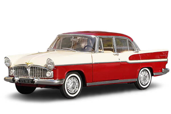 Simca Vedette Chambord Diecast Car Model 1:18 Scale Red-White