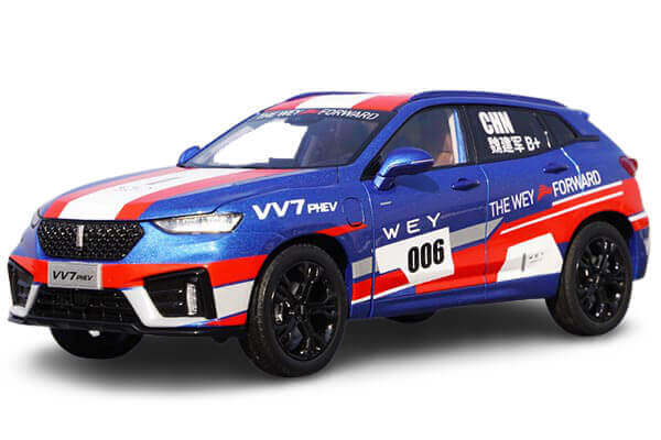 2020 WEY VV7 PHEV SUV Diecast Model 1:18 Scale Blue