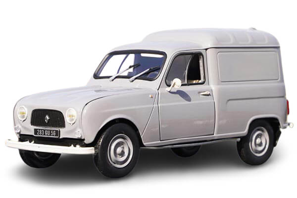 Renault 4 Diecast Car Model 1:18 Scale Creamy White