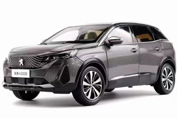 2021 Peugeot 4008 SUV Diecast Model 1:18 Scale Gray