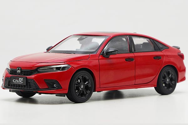 2022 Honda Civic Sedan Diecast Car Model 1:18 Scale Red