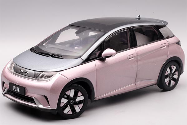 2021 BYD Dolphin Diecast Car Model 1:18 Scale Pink