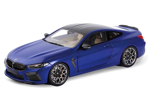 2019 BMW M8 Competition Diecast Car Model 1:18 Scale Blue