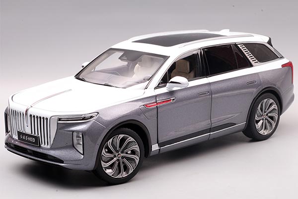 2021 Hongqi E-HS9 SUV Diecast Model 1:18 Scale White-Gray