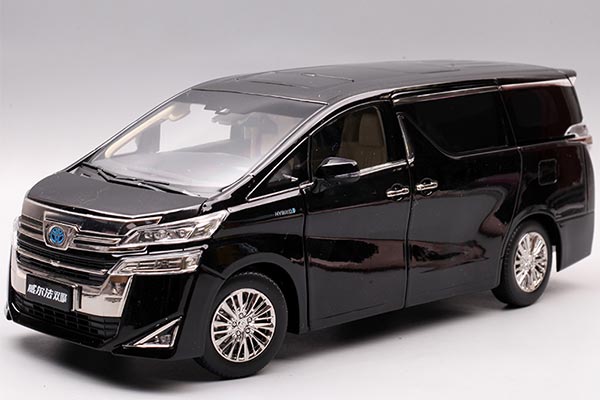 2019 Toyota Vellfire Hybrid MPV Diecast Model 1:18 Scale Black