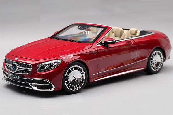 Mercedes Maybach S-Class Cabriolet Diecast Model 1:18 Scale Red